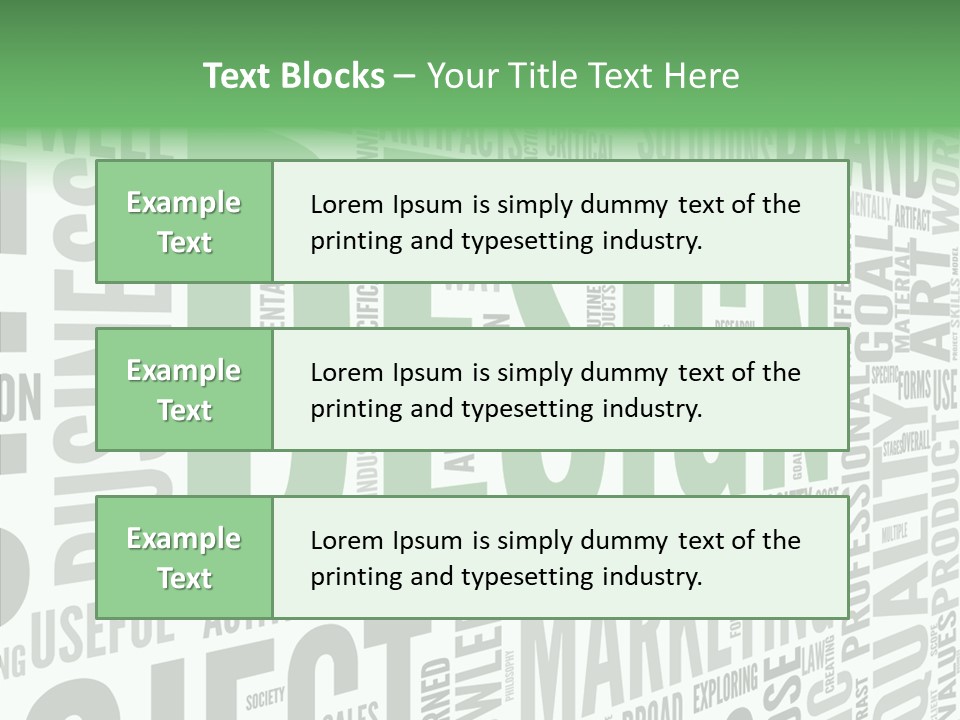White Text Shape PowerPoint Template