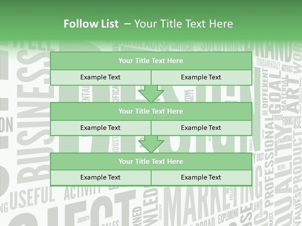 White Text Shape PowerPoint Template