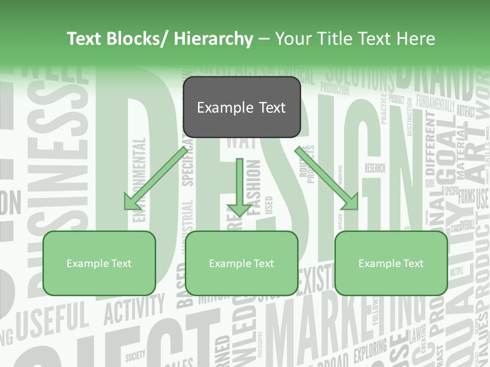 White Text Shape PowerPoint Template