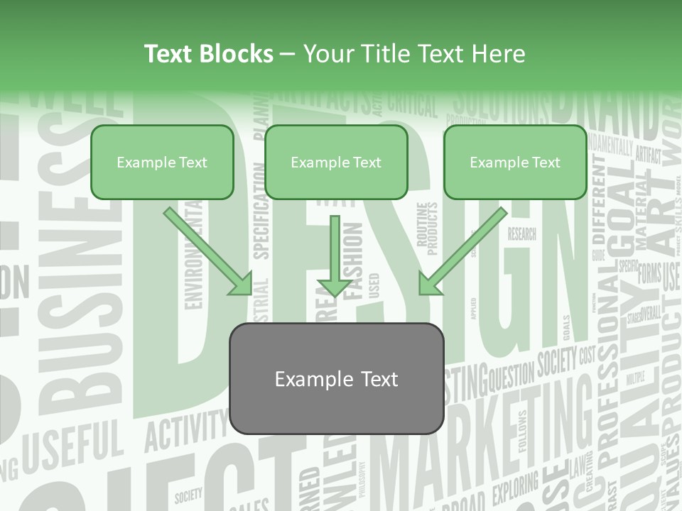 White Text Shape PowerPoint Template