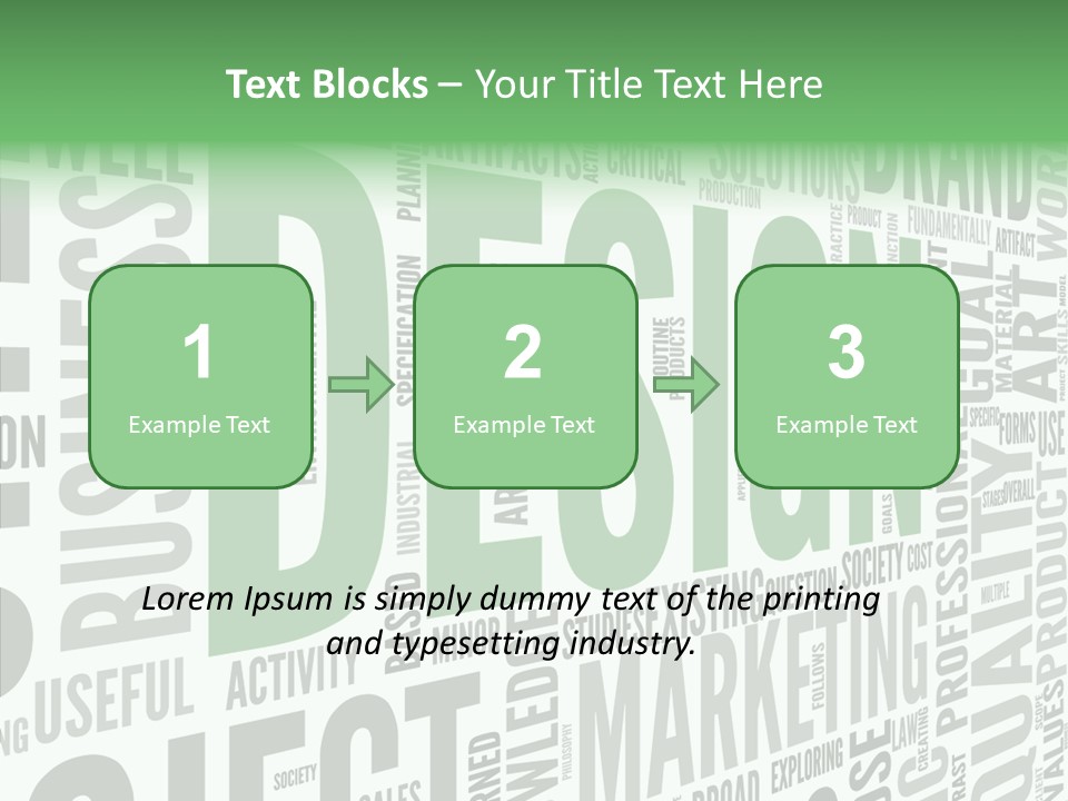 White Text Shape PowerPoint Template