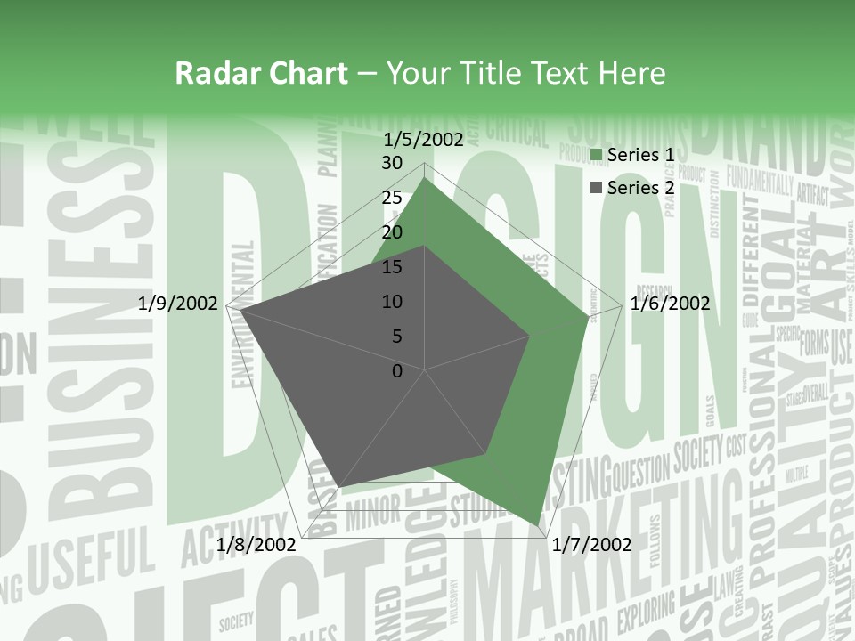 White Text Shape PowerPoint Template