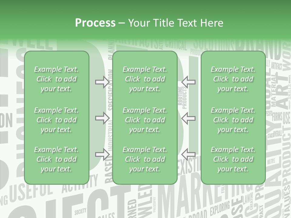 White Text Shape PowerPoint Template