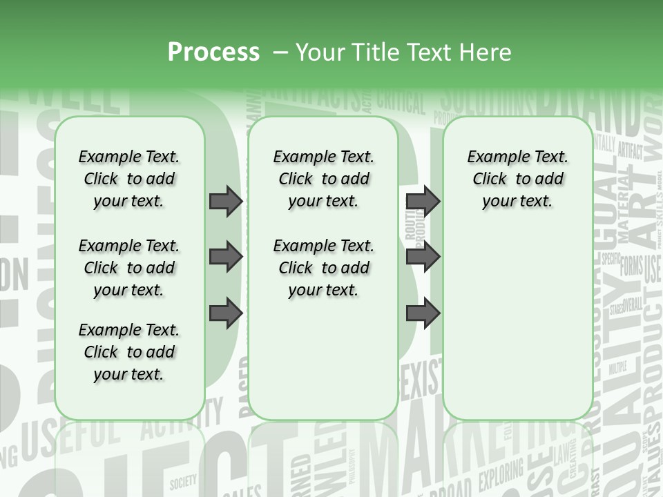 White Text Shape PowerPoint Template