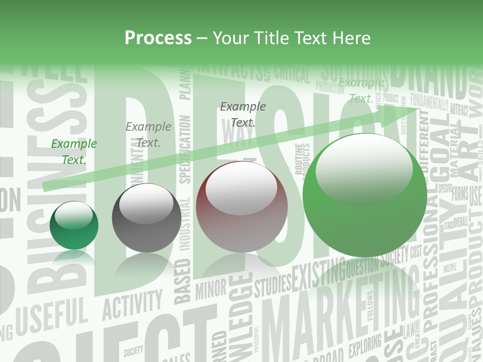 White Text Shape PowerPoint Template