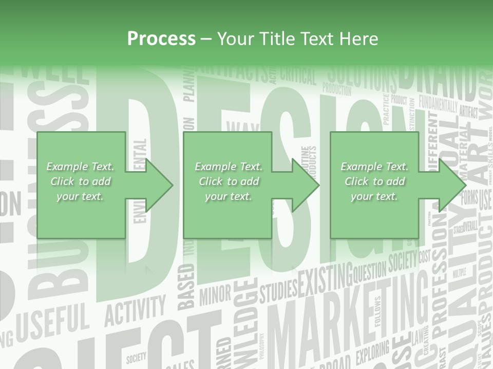 White Text Shape PowerPoint Template