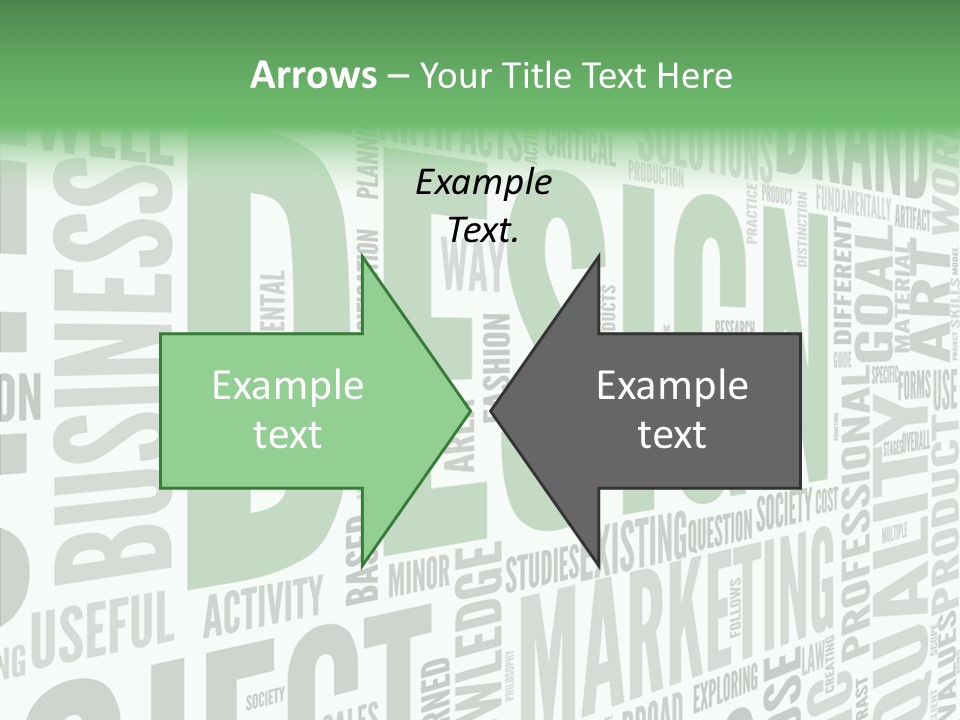 White Text Shape PowerPoint Template