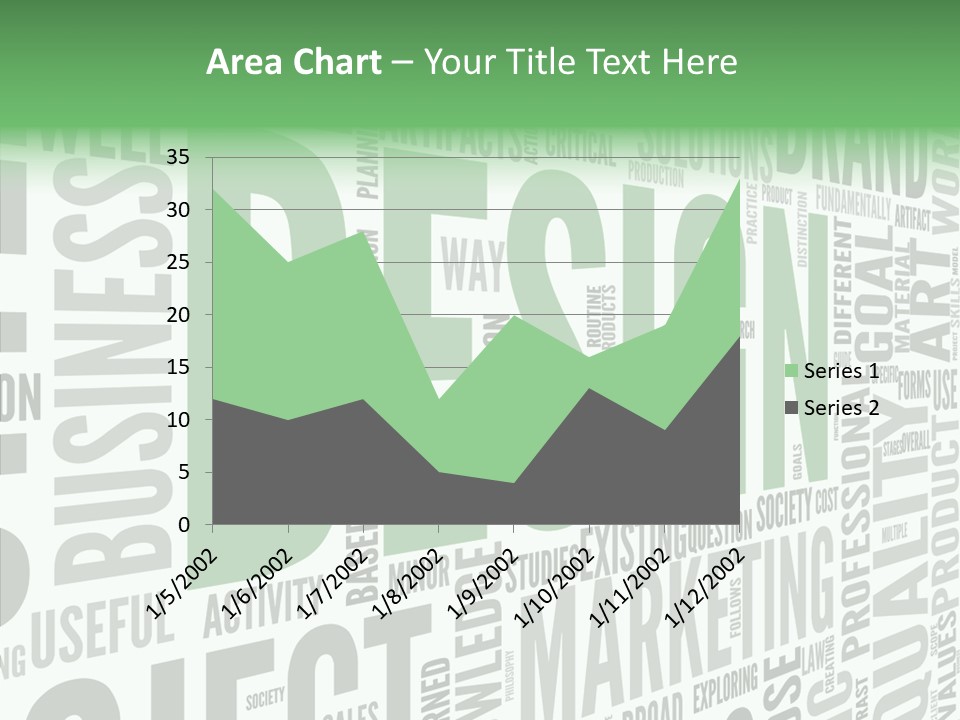 White Text Shape PowerPoint Template