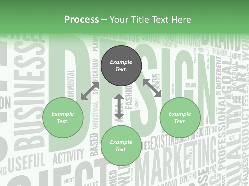 White Text Shape PowerPoint Template