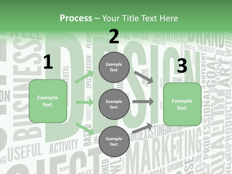 White Text Shape PowerPoint Template