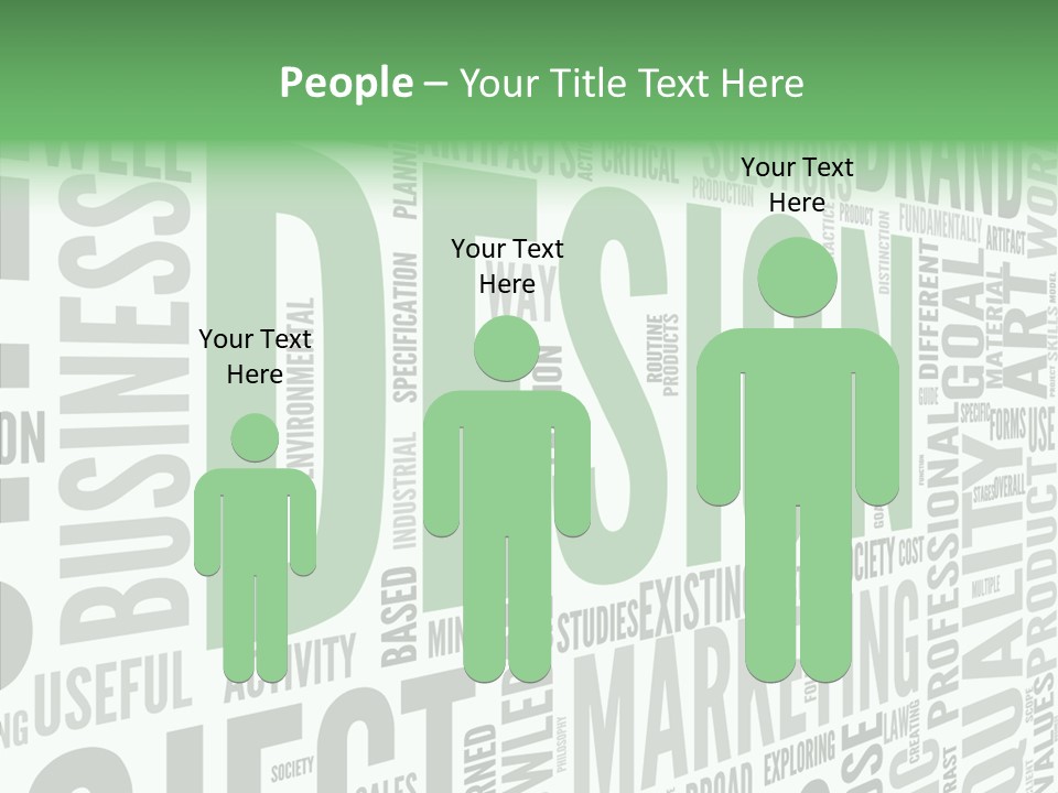 White Text Shape PowerPoint Template