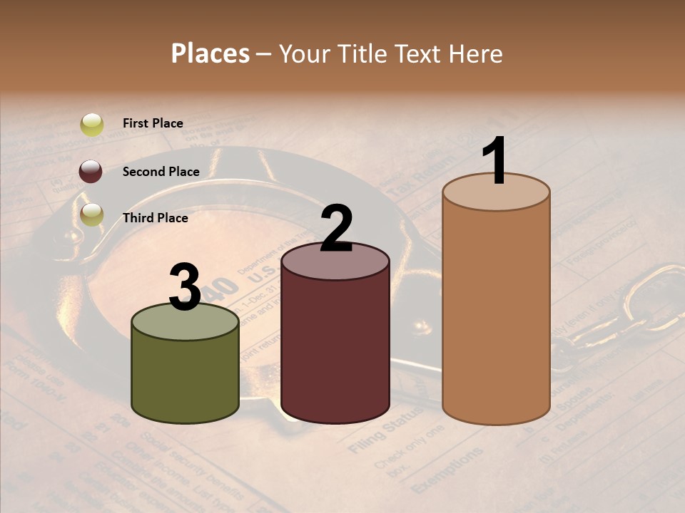 Handcuffs Revenue Crime PowerPoint Template