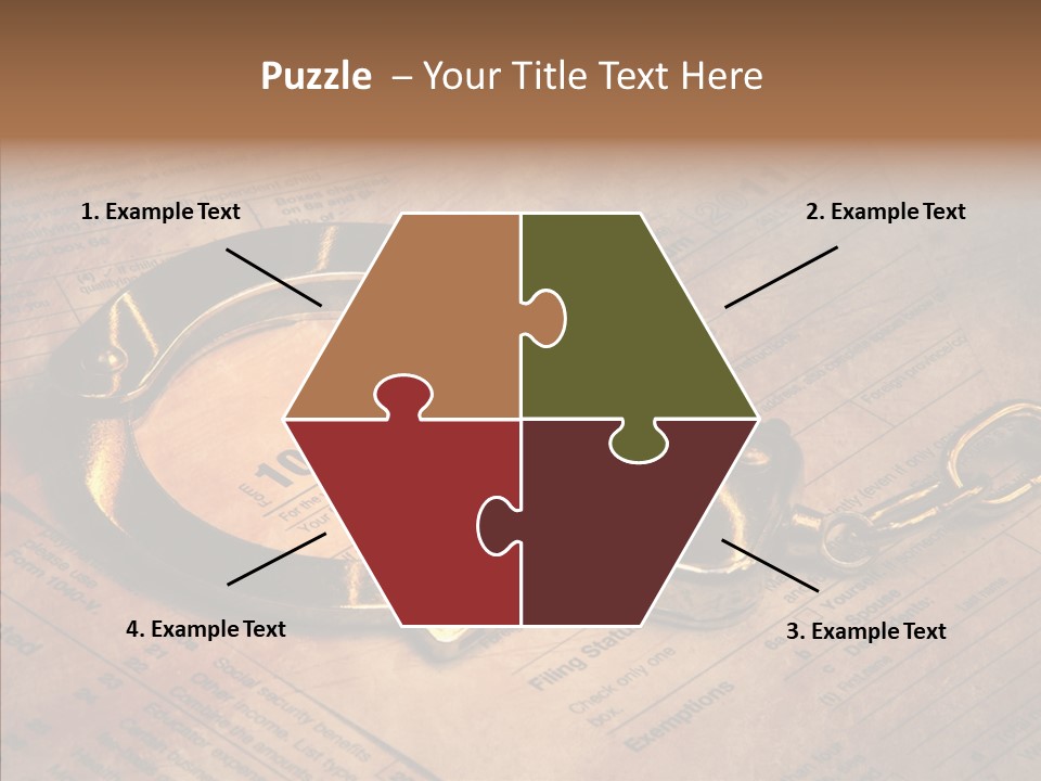 Handcuffs Revenue Crime PowerPoint Template