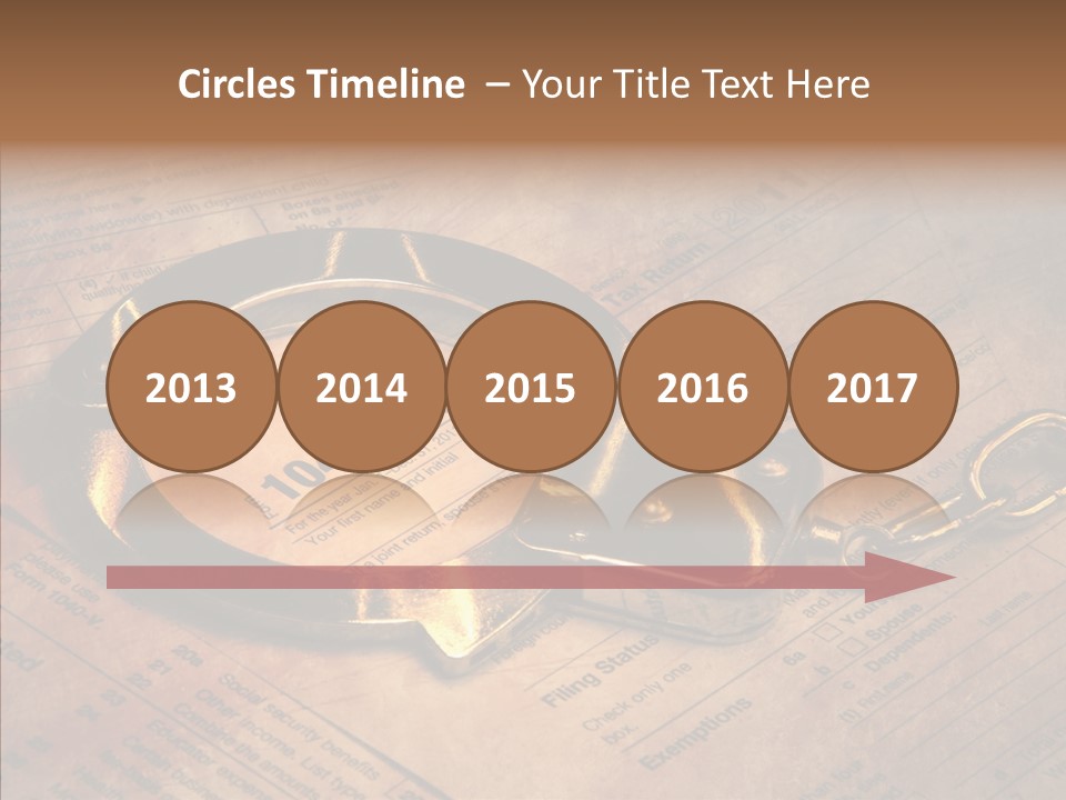 Handcuffs Revenue Crime PowerPoint Template