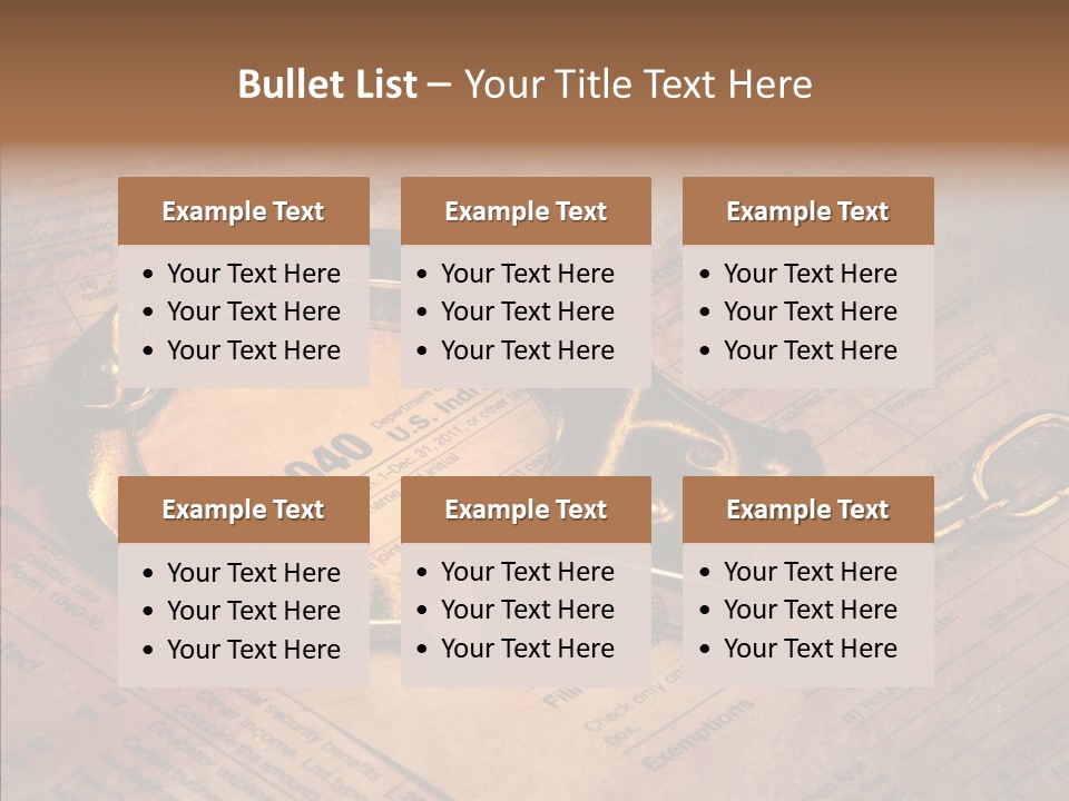 Handcuffs Revenue Crime PowerPoint Template