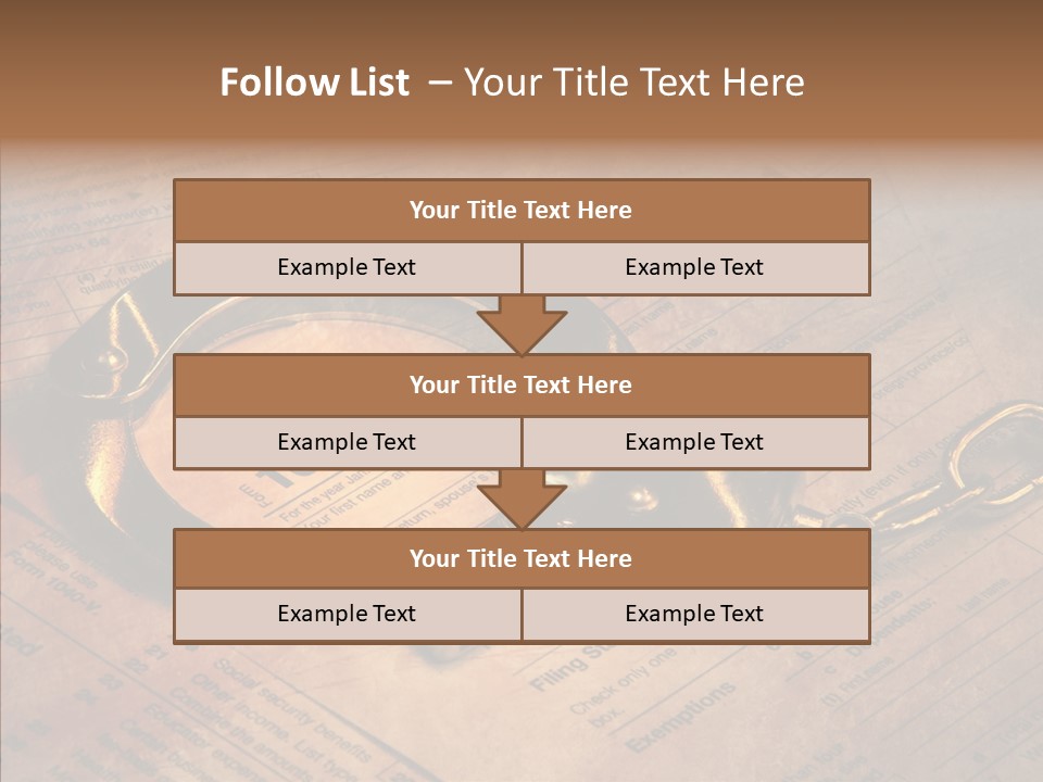Handcuffs Revenue Crime PowerPoint Template