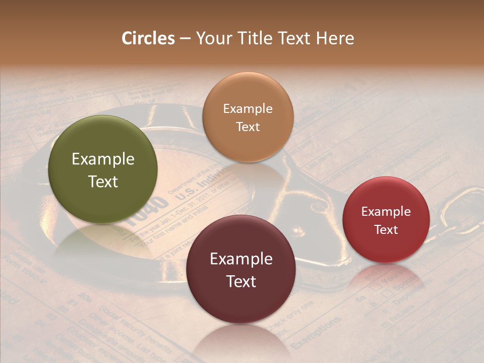 Handcuffs Revenue Crime PowerPoint Template