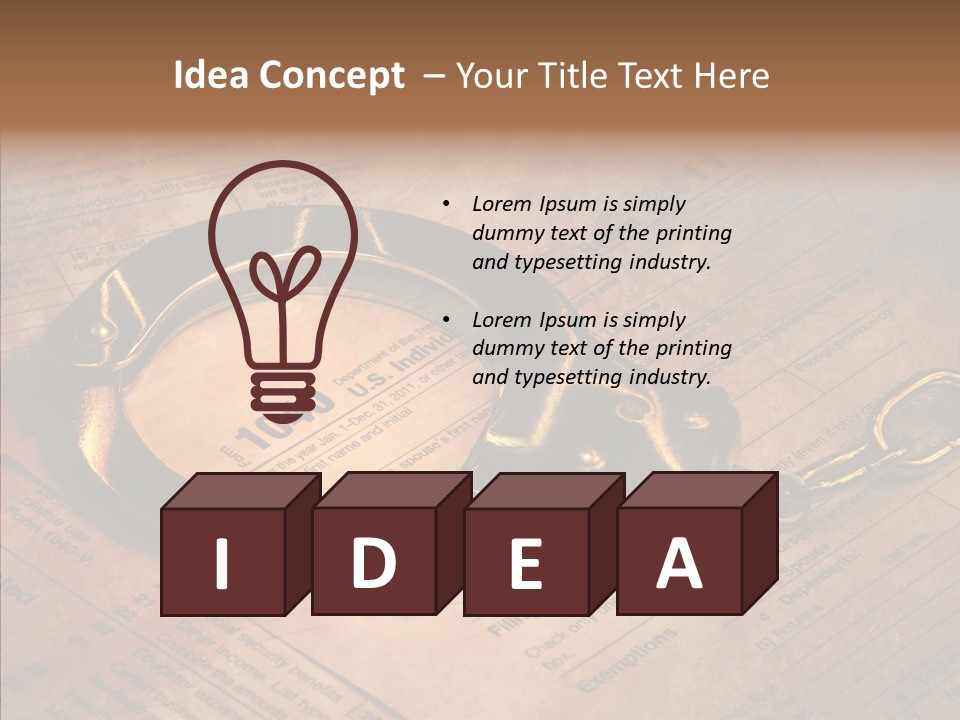 Handcuffs Revenue Crime PowerPoint Template