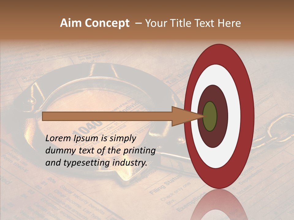 Handcuffs Revenue Crime PowerPoint Template