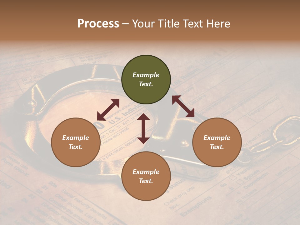 Handcuffs Revenue Crime PowerPoint Template