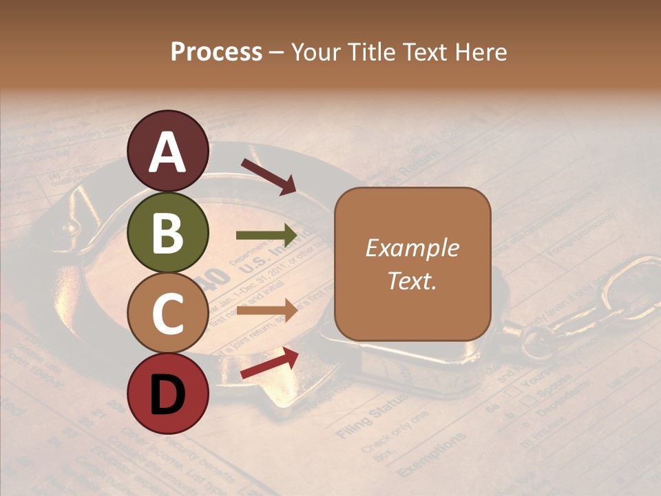 Handcuffs Revenue Crime PowerPoint Template