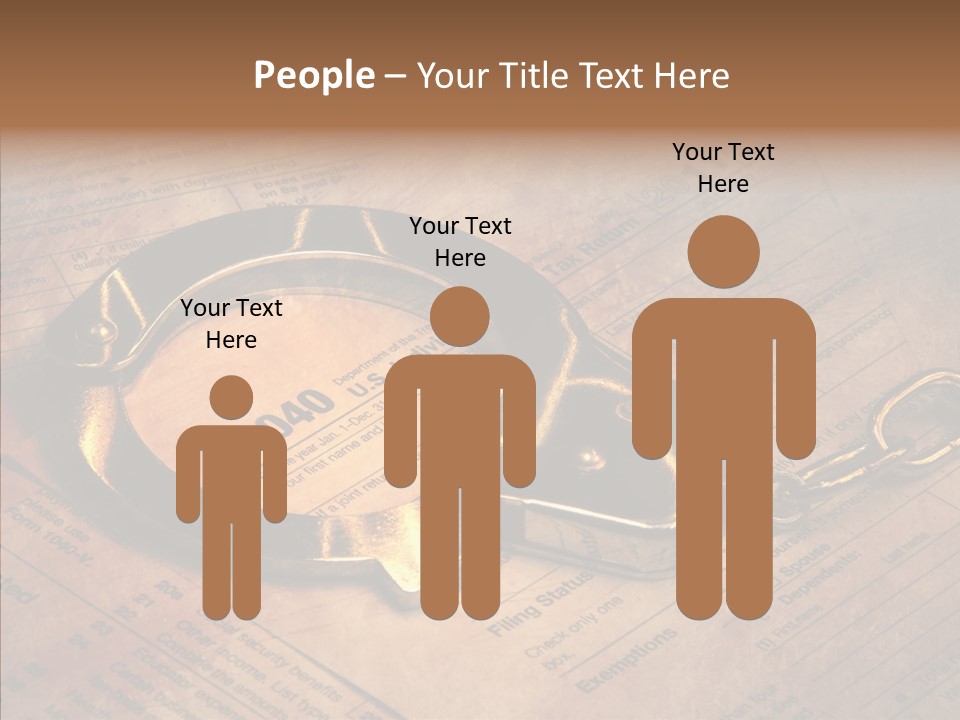 Handcuffs Revenue Crime PowerPoint Template