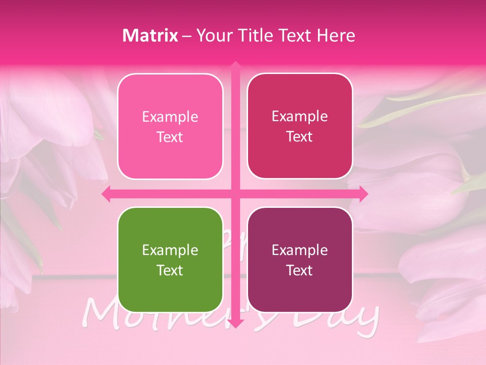Text Tulip Leaves PowerPoint Template