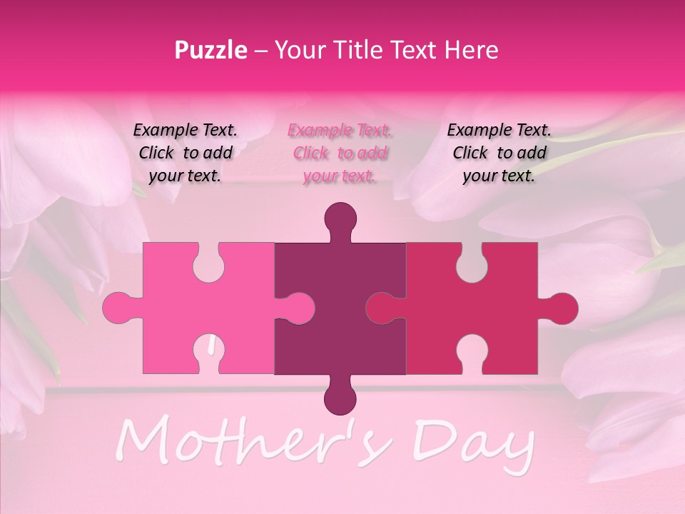 Text Tulip Leaves PowerPoint Template