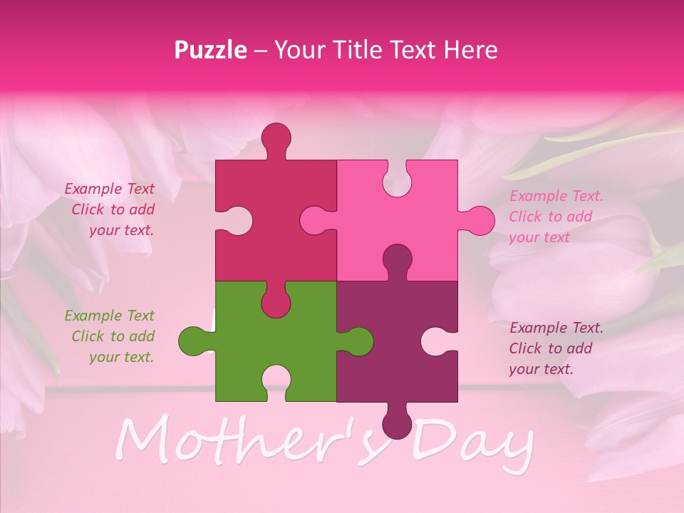Text Tulip Leaves PowerPoint Template