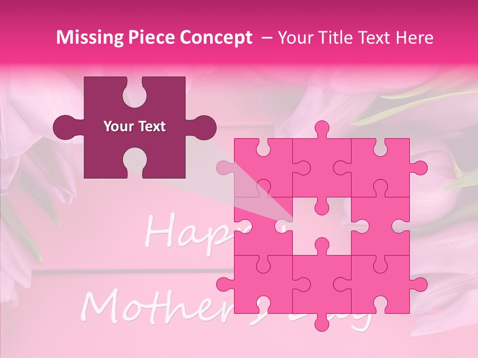 Text Tulip Leaves PowerPoint Template