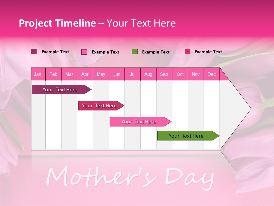 Text Tulip Leaves PowerPoint Template