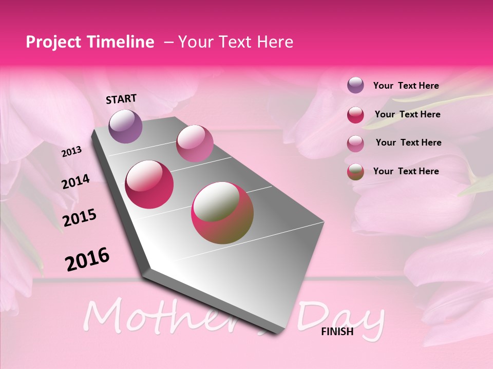 Text Tulip Leaves PowerPoint Template