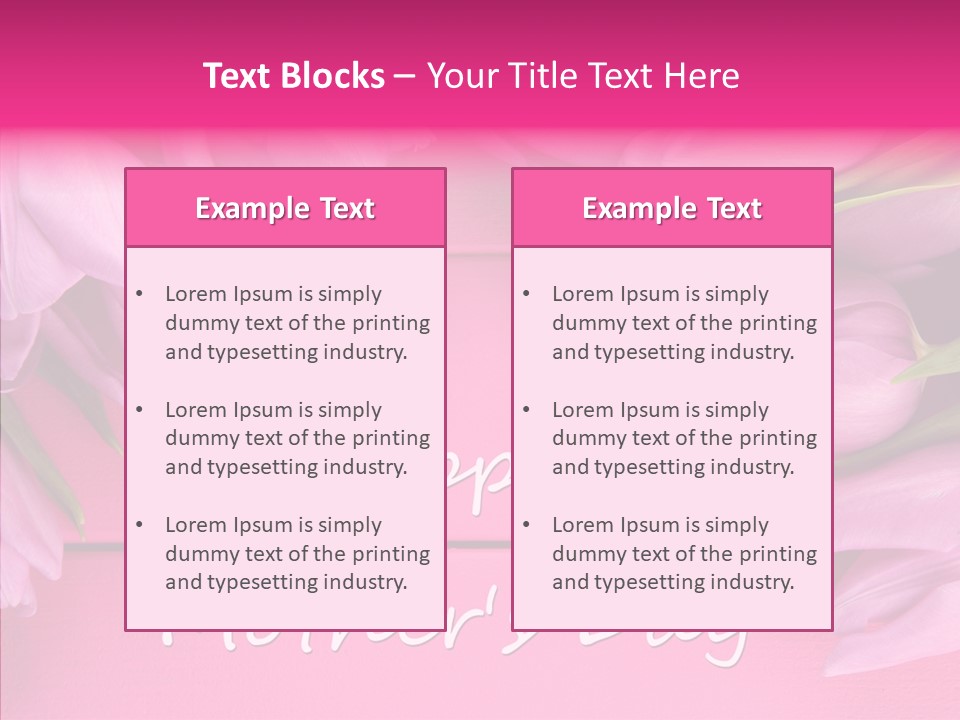Text Tulip Leaves PowerPoint Template