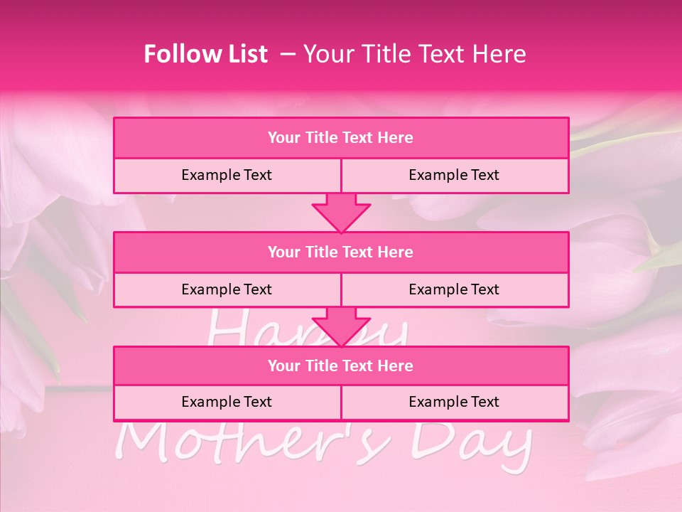 Text Tulip Leaves PowerPoint Template