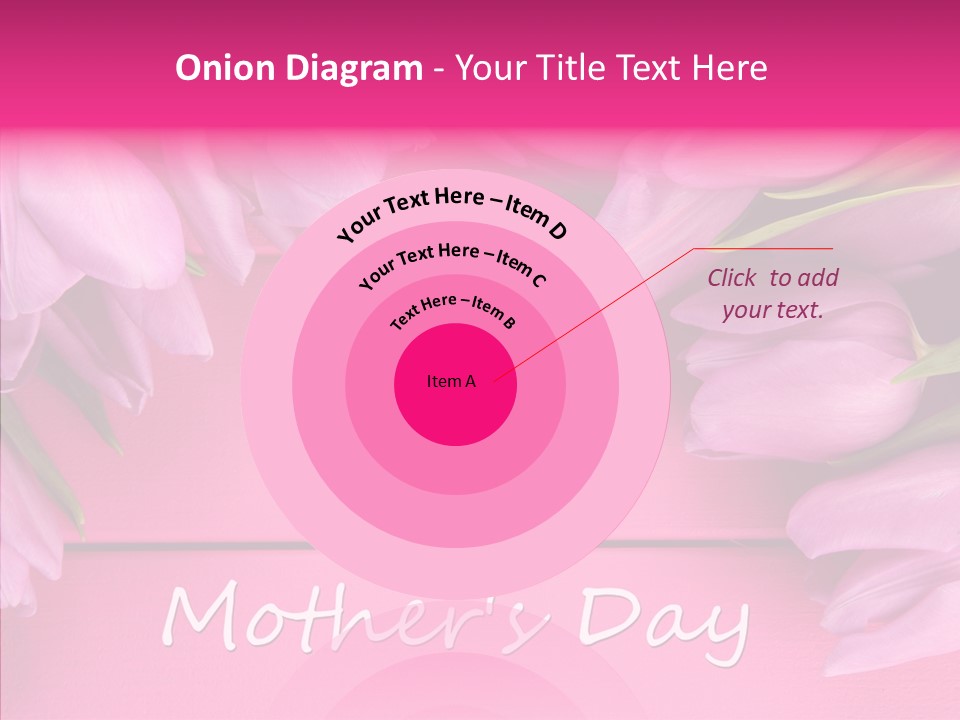 Text Tulip Leaves PowerPoint Template