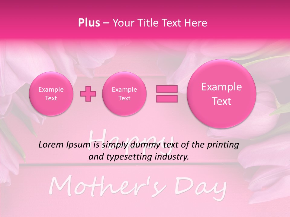 Text Tulip Leaves PowerPoint Template