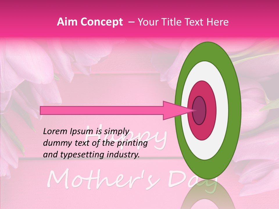 Text Tulip Leaves PowerPoint Template