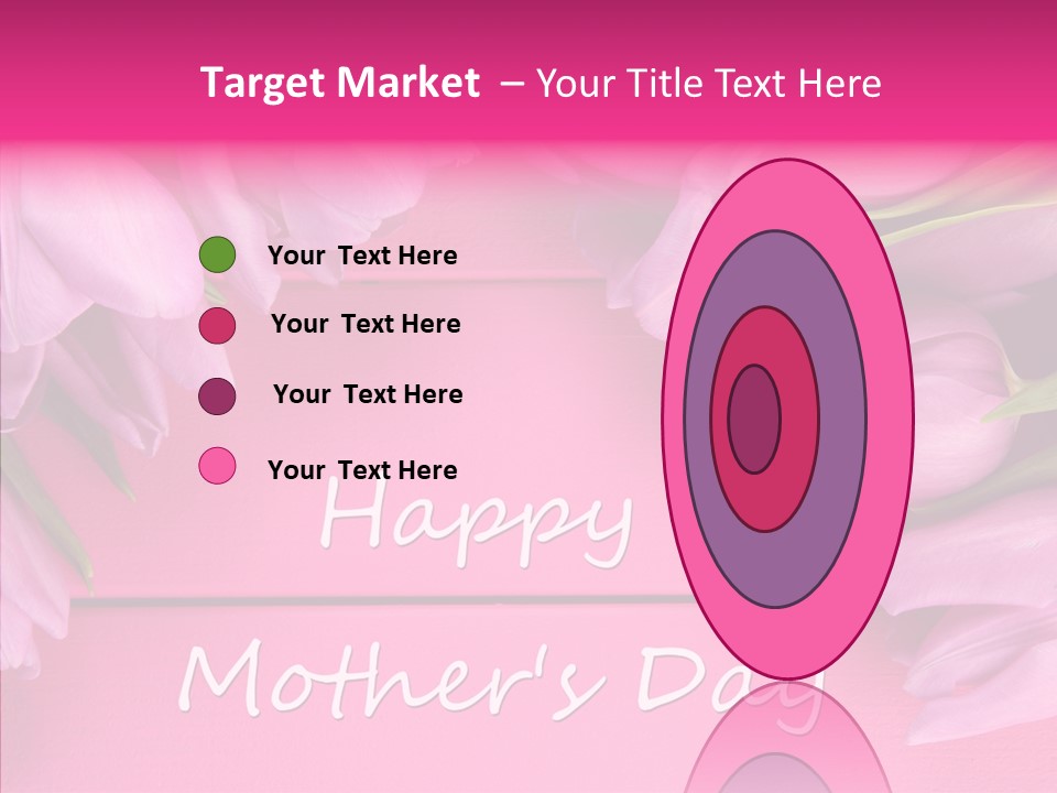 Text Tulip Leaves PowerPoint Template