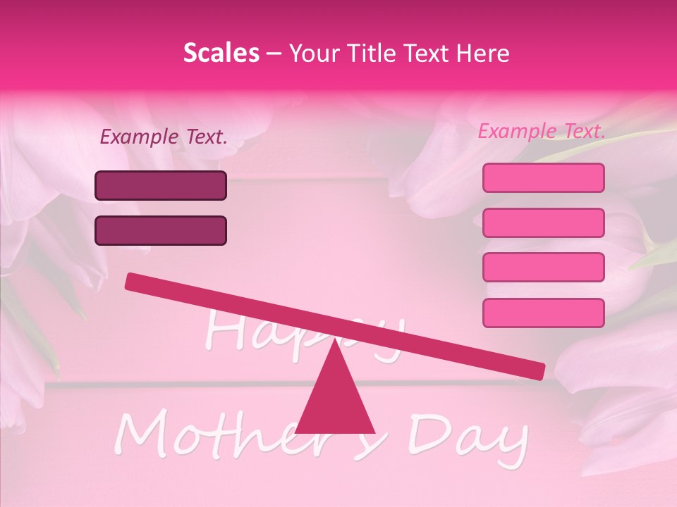Text Tulip Leaves PowerPoint Template