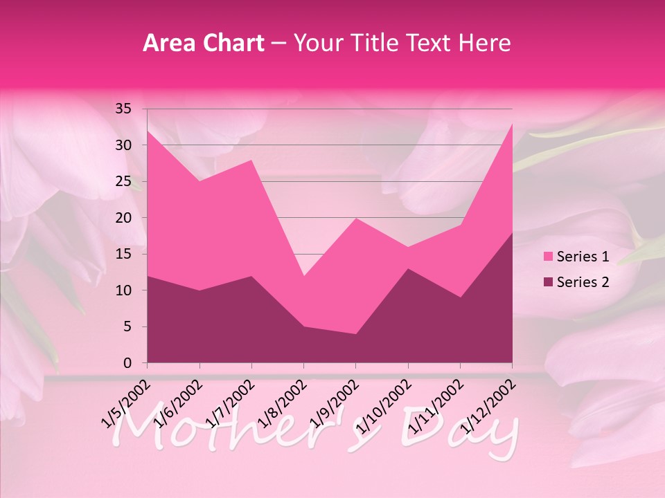 Text Tulip Leaves PowerPoint Template