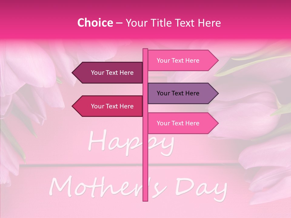 Text Tulip Leaves PowerPoint Template