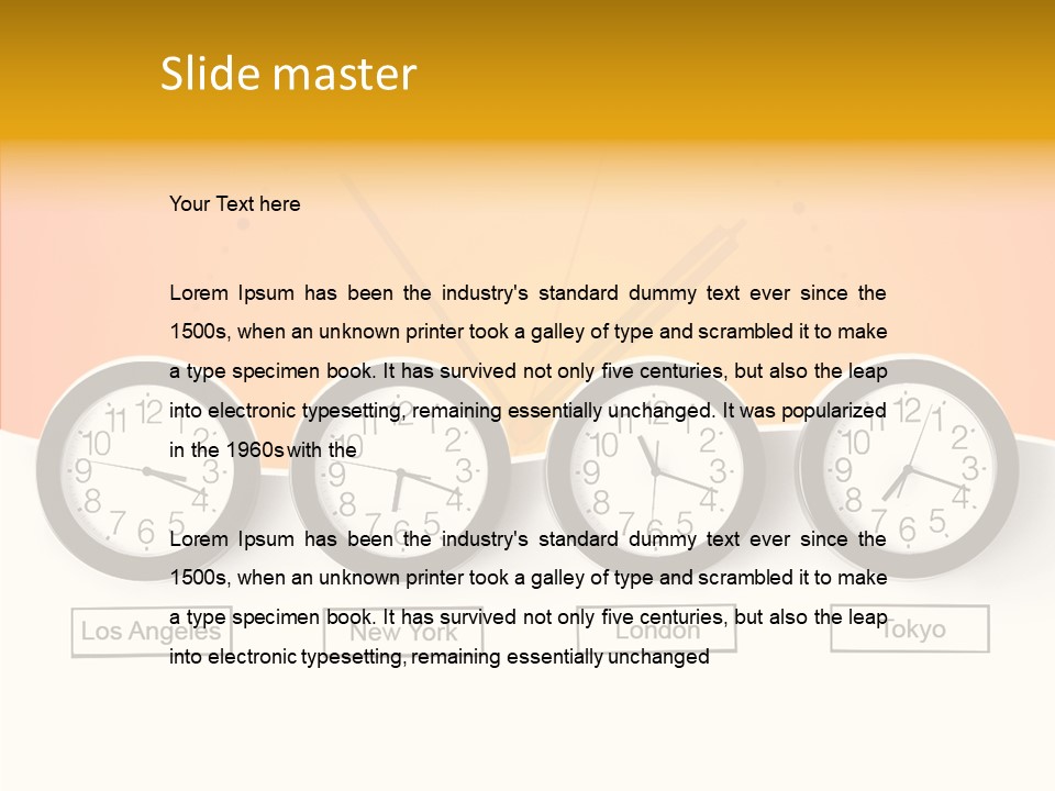 Different Movement Clock PowerPoint Template
