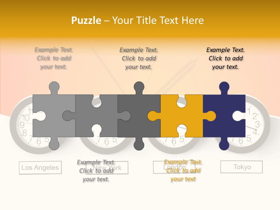 Different Movement Clock PowerPoint Template
