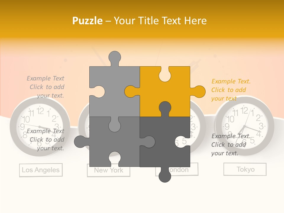 Different Movement Clock PowerPoint Template