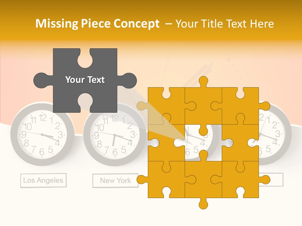 Different Movement Clock PowerPoint Template