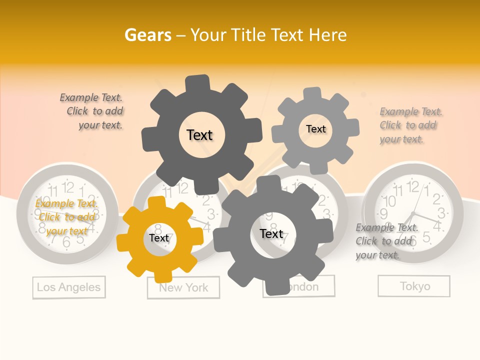 Different Movement Clock PowerPoint Template