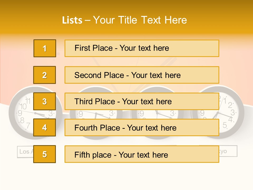 Different Movement Clock PowerPoint Template