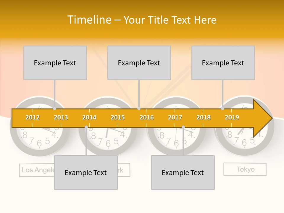 Different Movement Clock PowerPoint Template