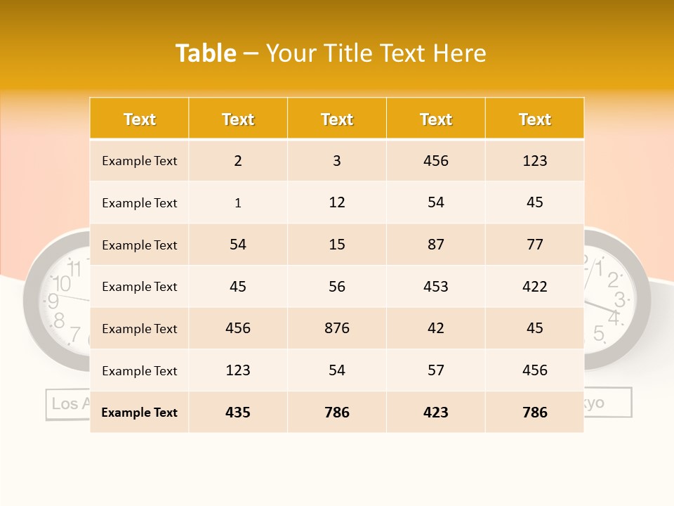 Different Movement Clock PowerPoint Template