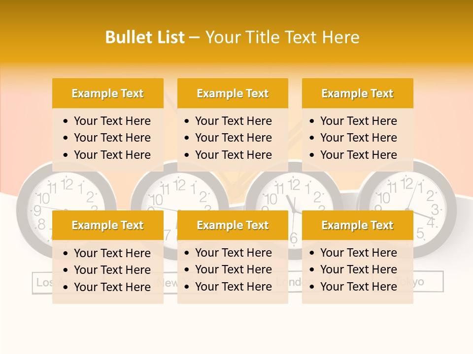 Different Movement Clock PowerPoint Template